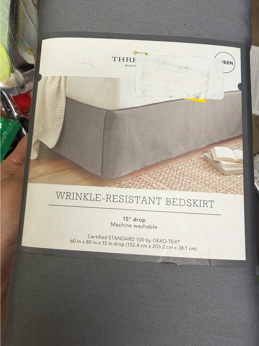 Target Gray Wrinkle-Resistant Bedskirt